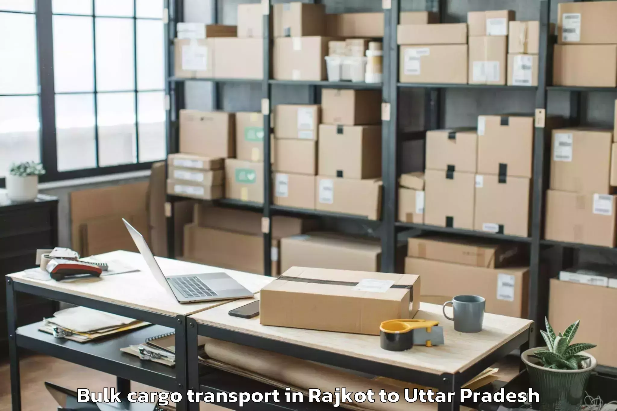 Book Rajkot to Azamgarh Bulk Cargo Transport